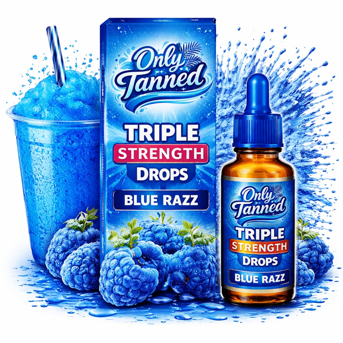 Triple Strength Blue Razz Tanning Drops
