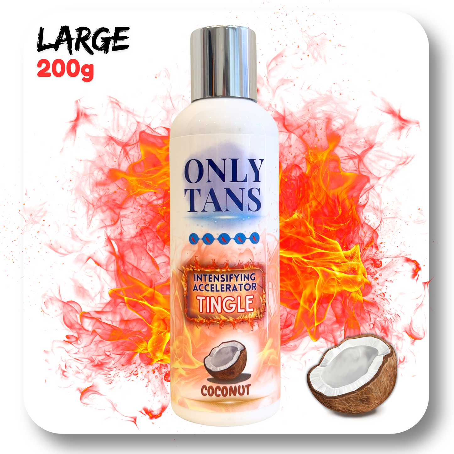 Coconut Extremely Hot Tingle Cream - 200g Extreme Intensifying Ultrafast Hot Tanning Lotion