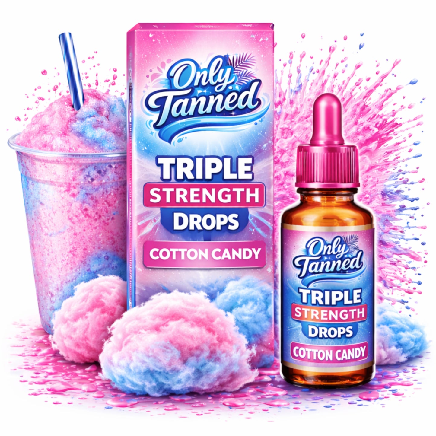 Triple Strength Cotton Candy Tanning Drops
