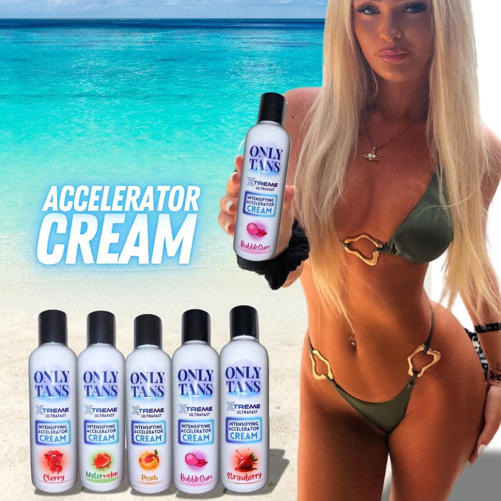 OnlyTans tanning accelerator cream range