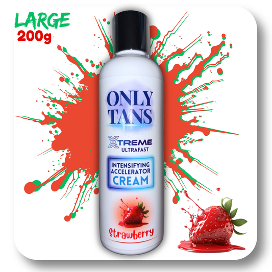 Strawberry Accelerator Cream - 200g Extreme Intensifying Ultrafast Tanning Lotion